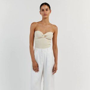 Diish Anika Twisted Cream Knit Top